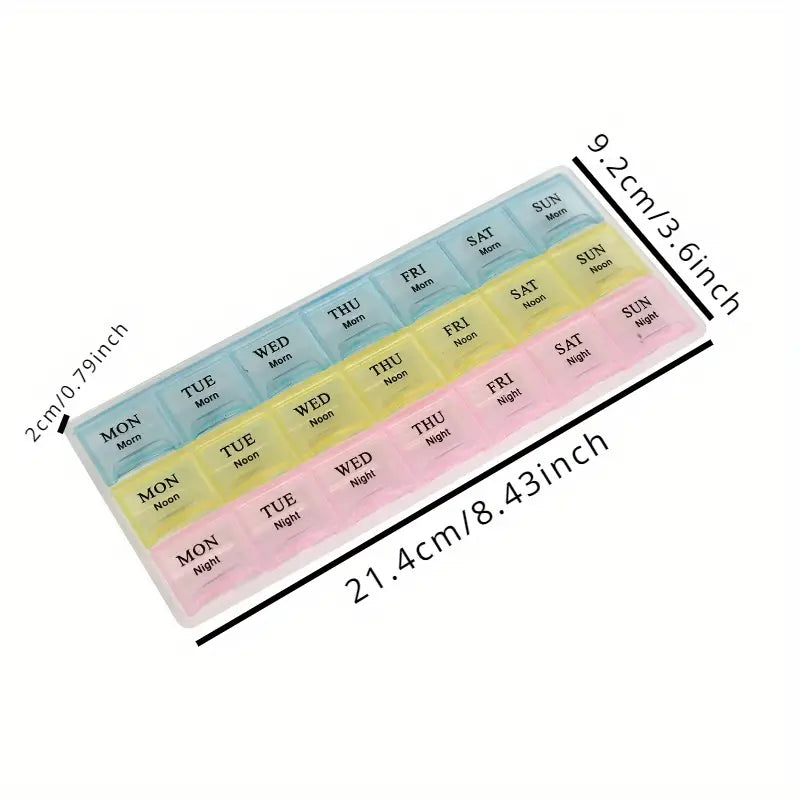 Pilleæske med 21 rum