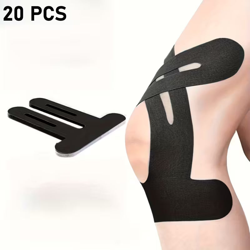 Forudskåret sportstape-Se video -(Sort)