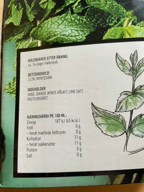 Mynte saft - 3 liter
