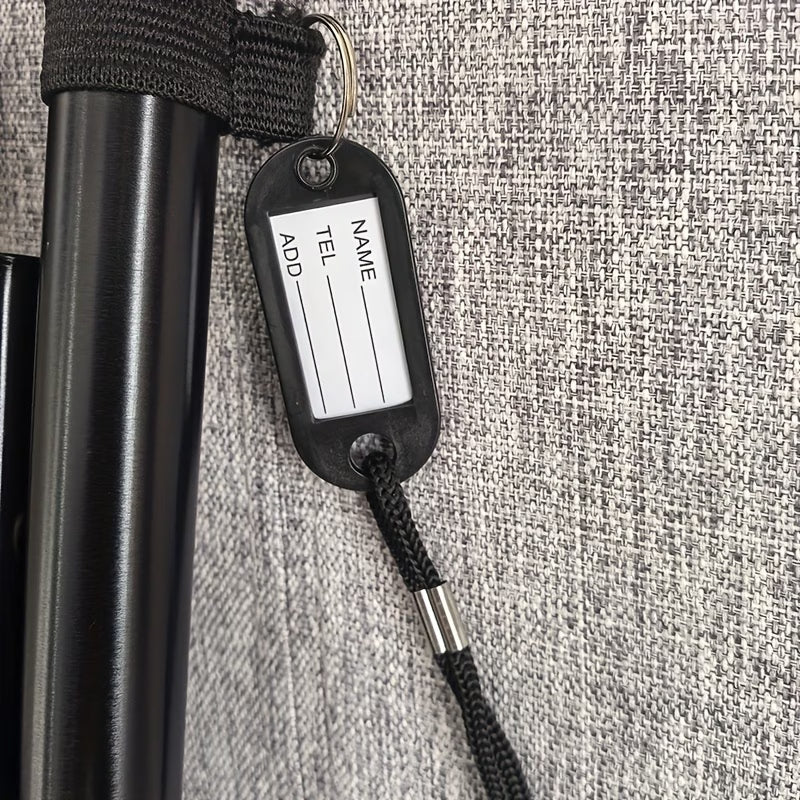 Sammenklappelig Stok med Fire Ben – Ekstra Håndtag, LED-lys og Alarm