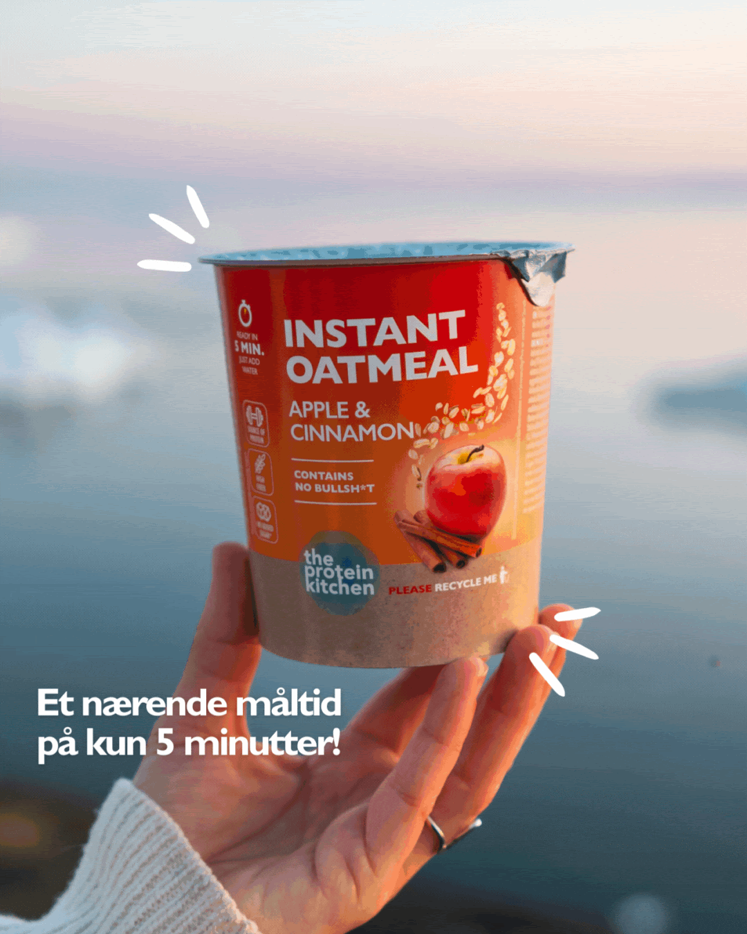 Instant Oatmeal – Apple & Cinnamon – 8 stk.