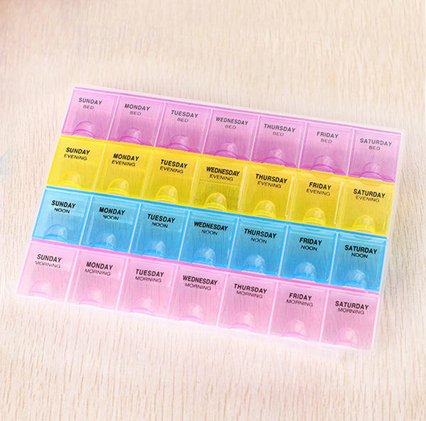 Tablet æske med 28 rum