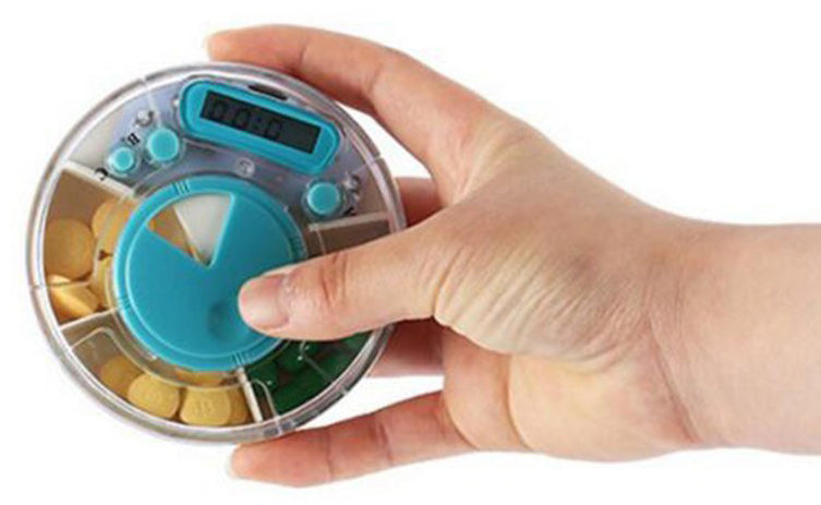 Lille tablet box med alarm indstillinger