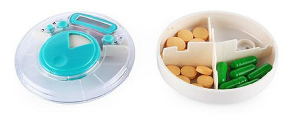 Lille tablet box med alarm indstillinger