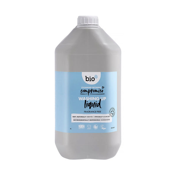 BIO-D Nedbrydeligt Opvaskemiddel - Uden Duft, 5 liter