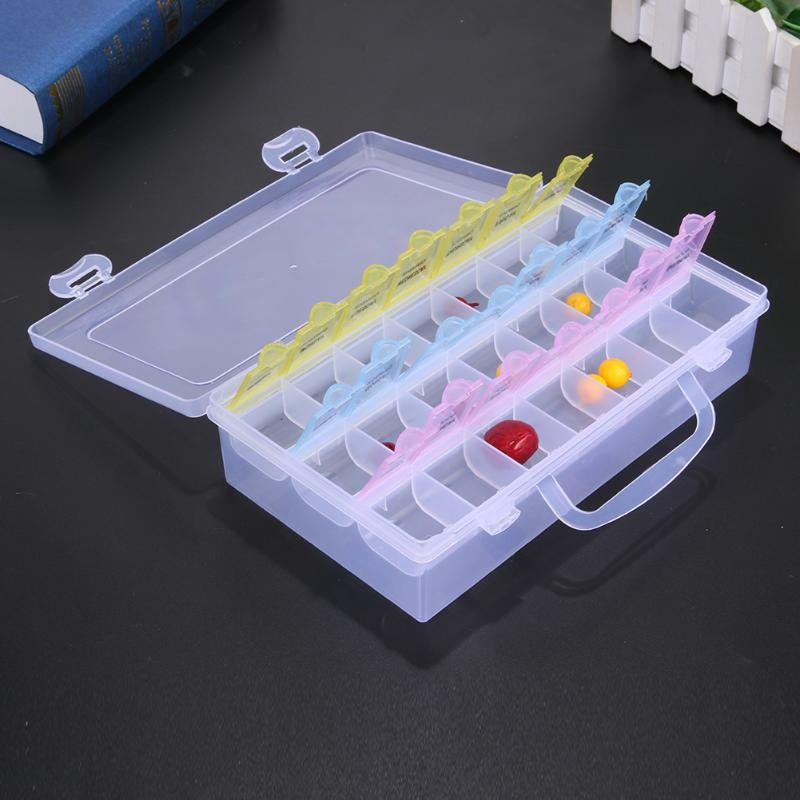 Opbevaringsboks til en uge med 21 rum