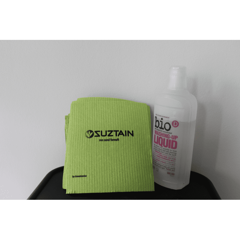 Suztain - Karklud uden mikroplast - 5pak - Grøn & Grå ass. farver