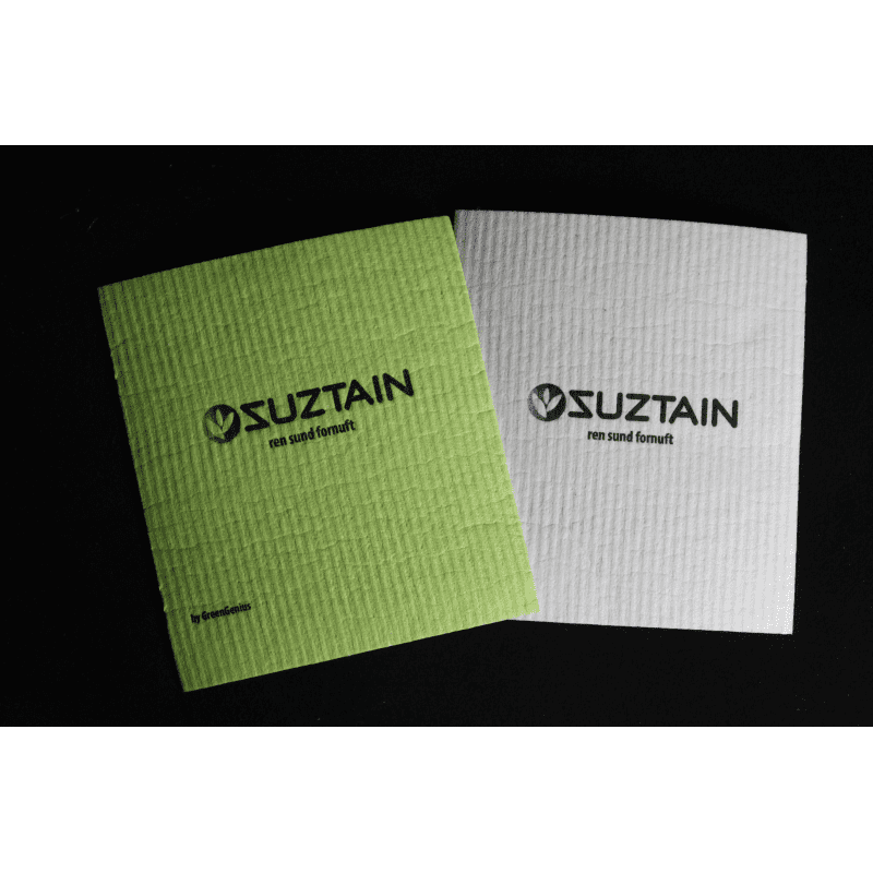 Suztain - Karklud uden mikroplast - 5pak - Grøn & Grå ass. farver