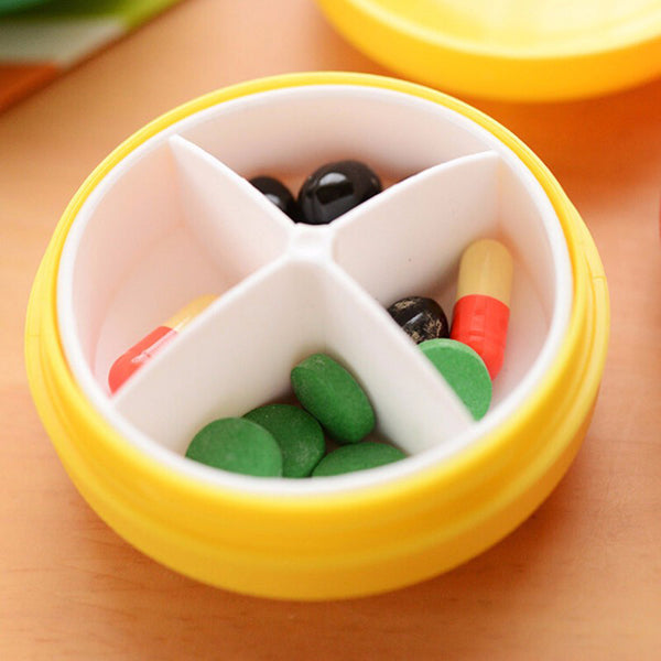 Vandtæt pilleæske med 4 rum