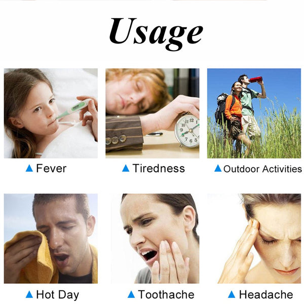 Køle Plaster til afhjælpning af (Feber - Hovedpine - Hedeslag)