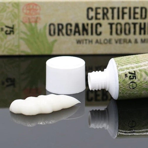 Suztain Certificeret Øko Tandpasta 75ml - Aloe Vera - Alt i Sundhed