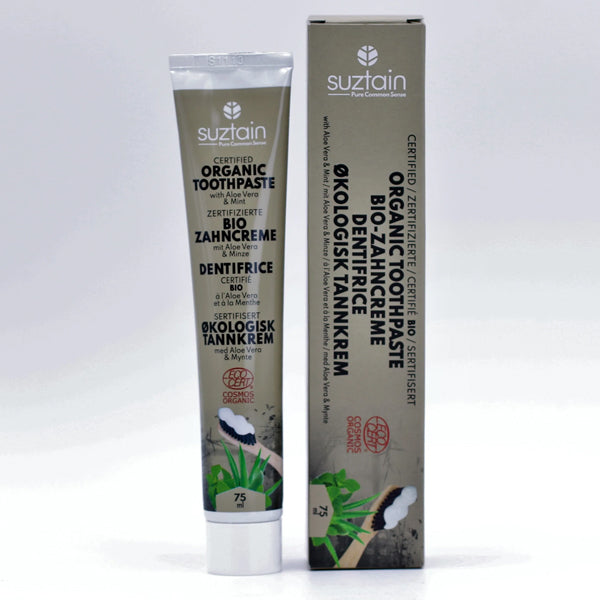 Suztain Certificeret Øko Tandpasta 75ml - Aloe Vera - Alt i Sundhed