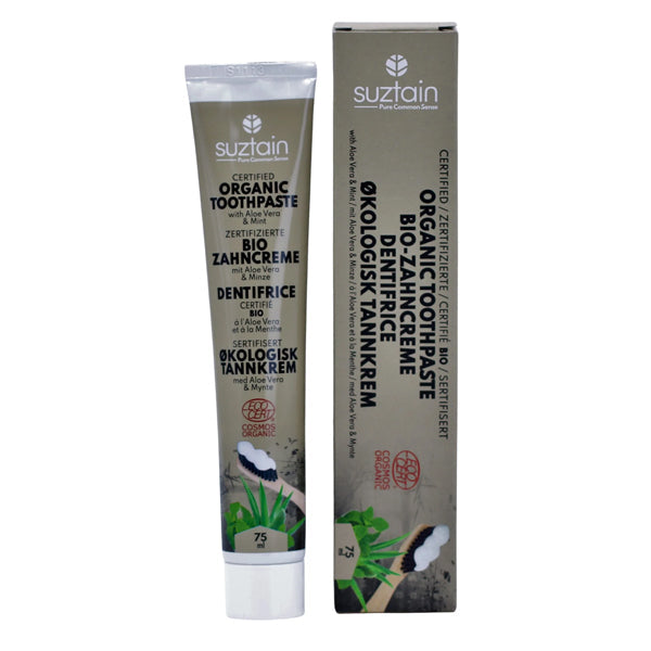 Suztain Certificeret Øko Tandpasta 75ml - Aloe Vera - Alt i Sundhed