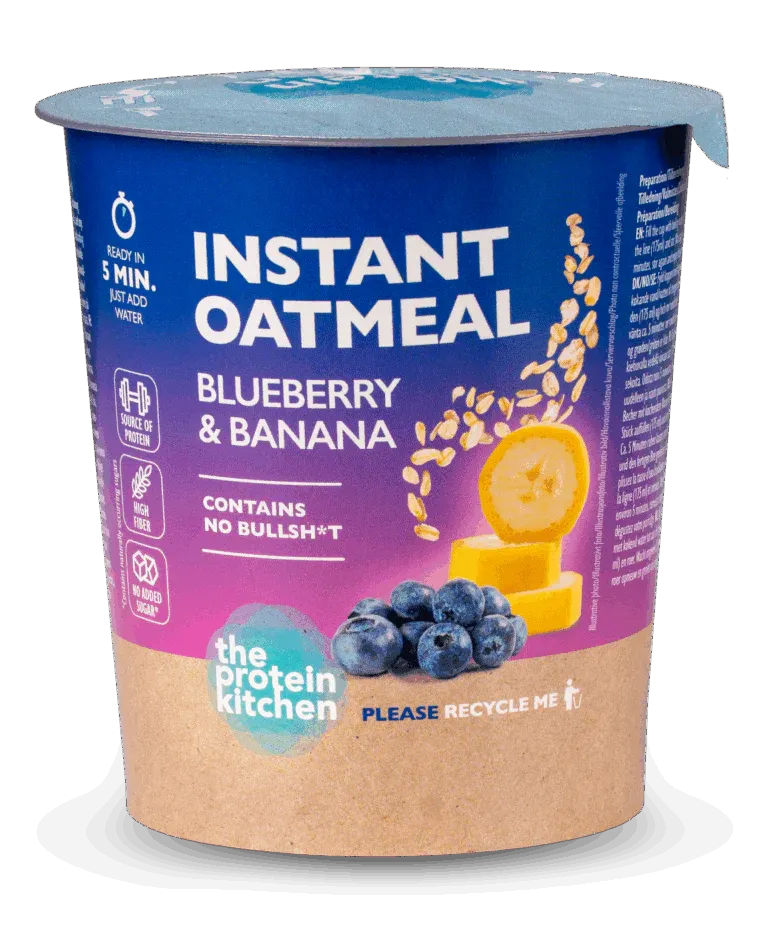 Plantebaseret Protein Instant Oatmeal Grød Og Grovvalsede Havregryn