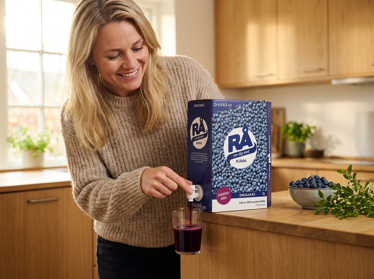 RÅ™ - Blåbær Koldpresset Juice ( 3 Liter )