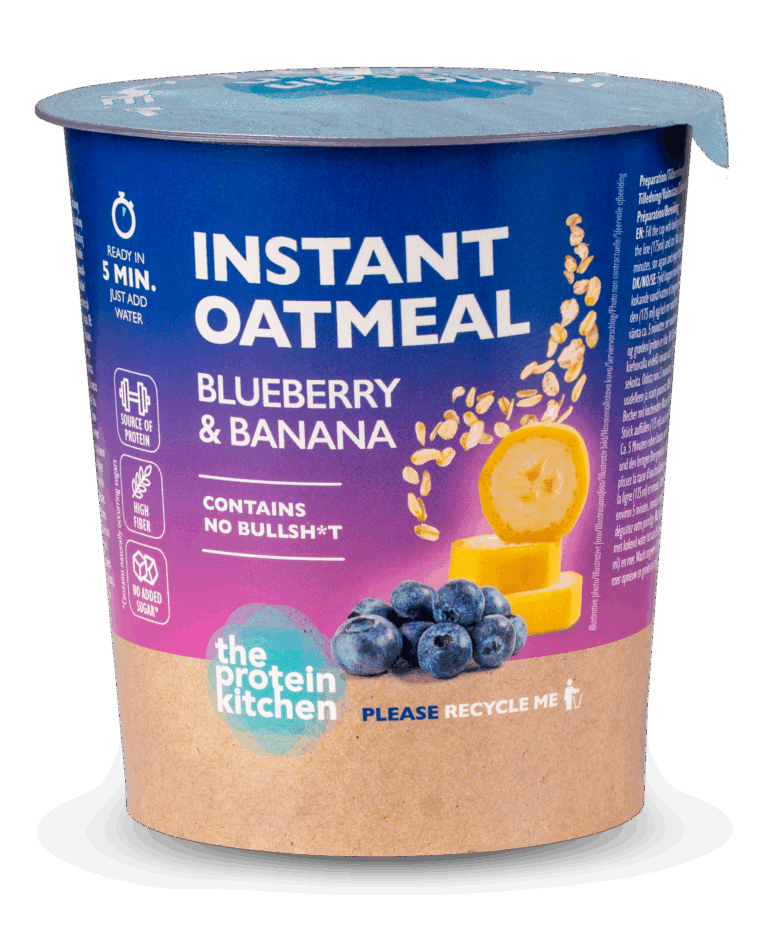 Instant Oatmeal – Blueberry &amp; Banana – 8 stk.