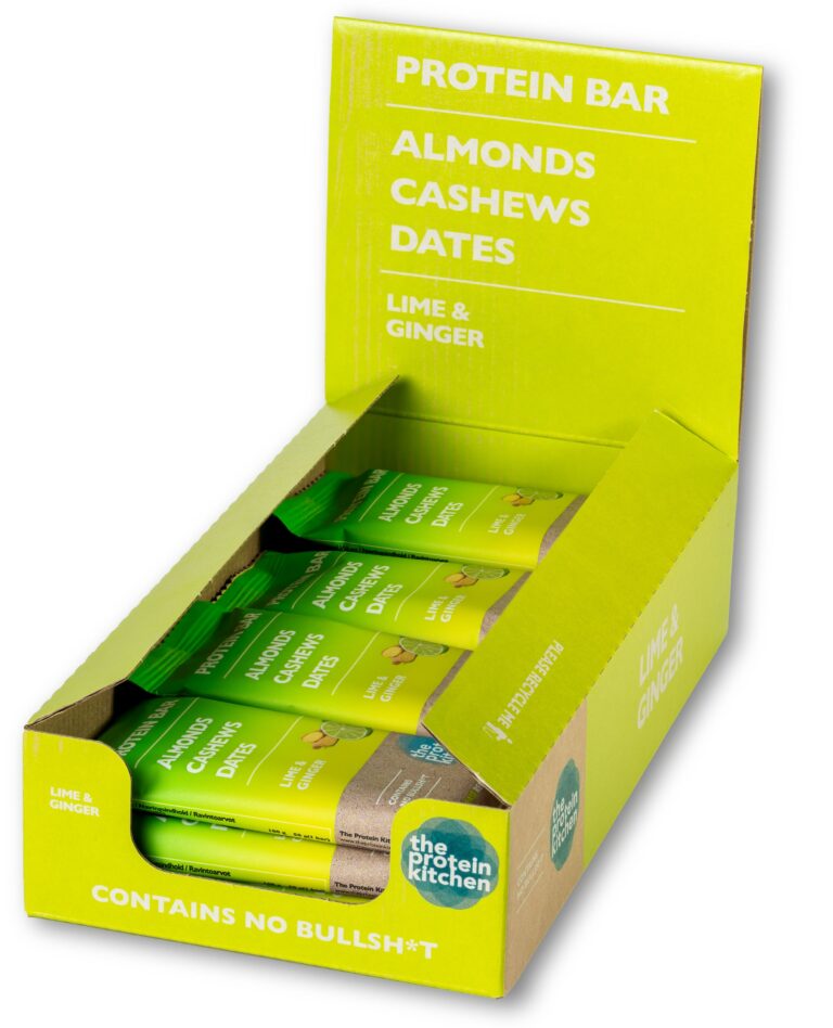 Protein Bar – Lime &amp; Ginger – 12 stk.