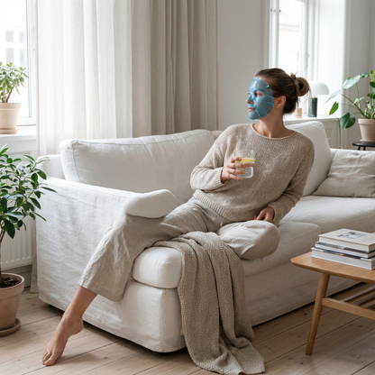 Gel ansigtsmaske mod stress og hovedpine(kan genbruges)