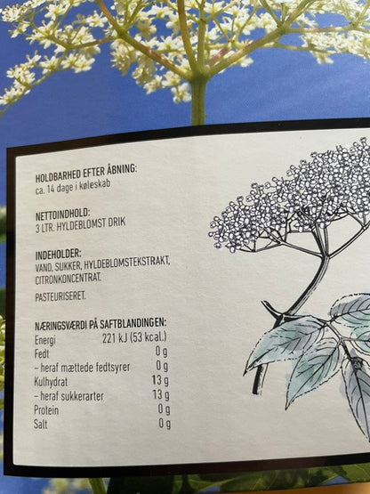 Hyldeblomst saft - 3 Liter
