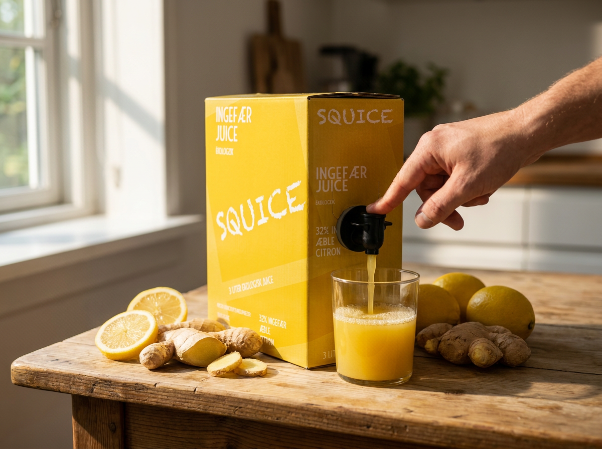 Squice Ingefær Juice – 3 liter koldpresset, økologisk