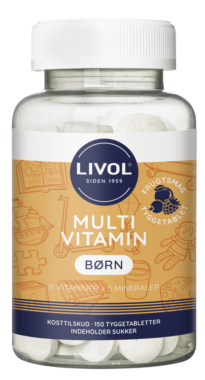 Livol Multi Total Børn Frugtsmag - 150 tyggetabletter