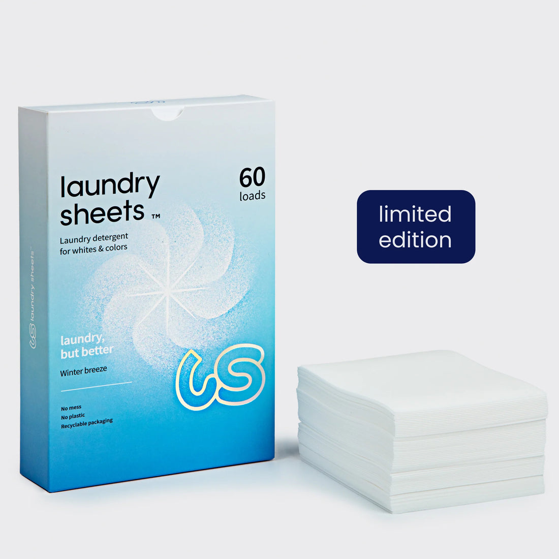 Laundry Sheets – vaskemiddel i ark – Ocean Breeze 60 stk.