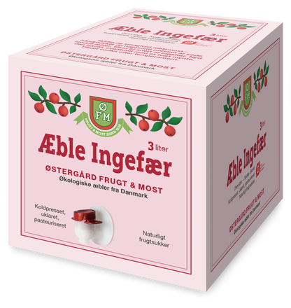 Økologisk Æble Ingefær - 3 liter i en box - Alt i Sundhed