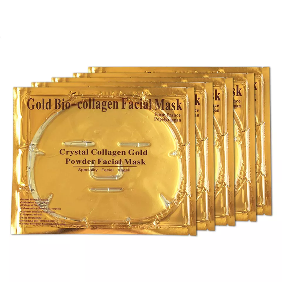 Guld Kollagen Ansigtsmaske - 2 stk eller 10 stk