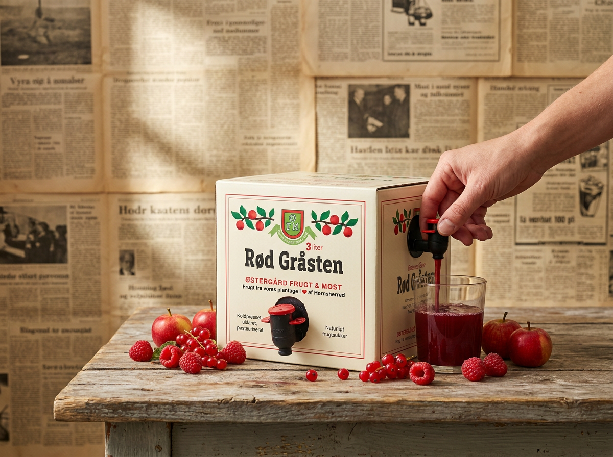 Rød Gråsten Æblemost - 3 Liter i Box
