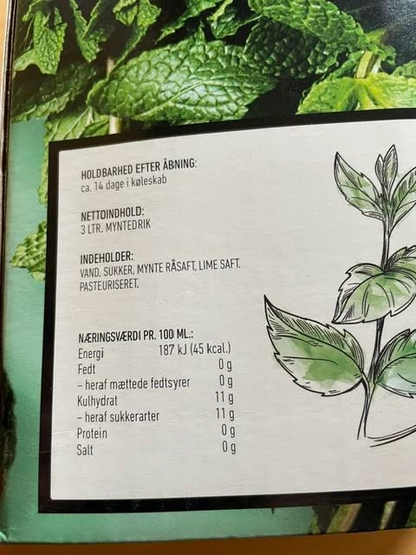 Mynte saft - 3 liter