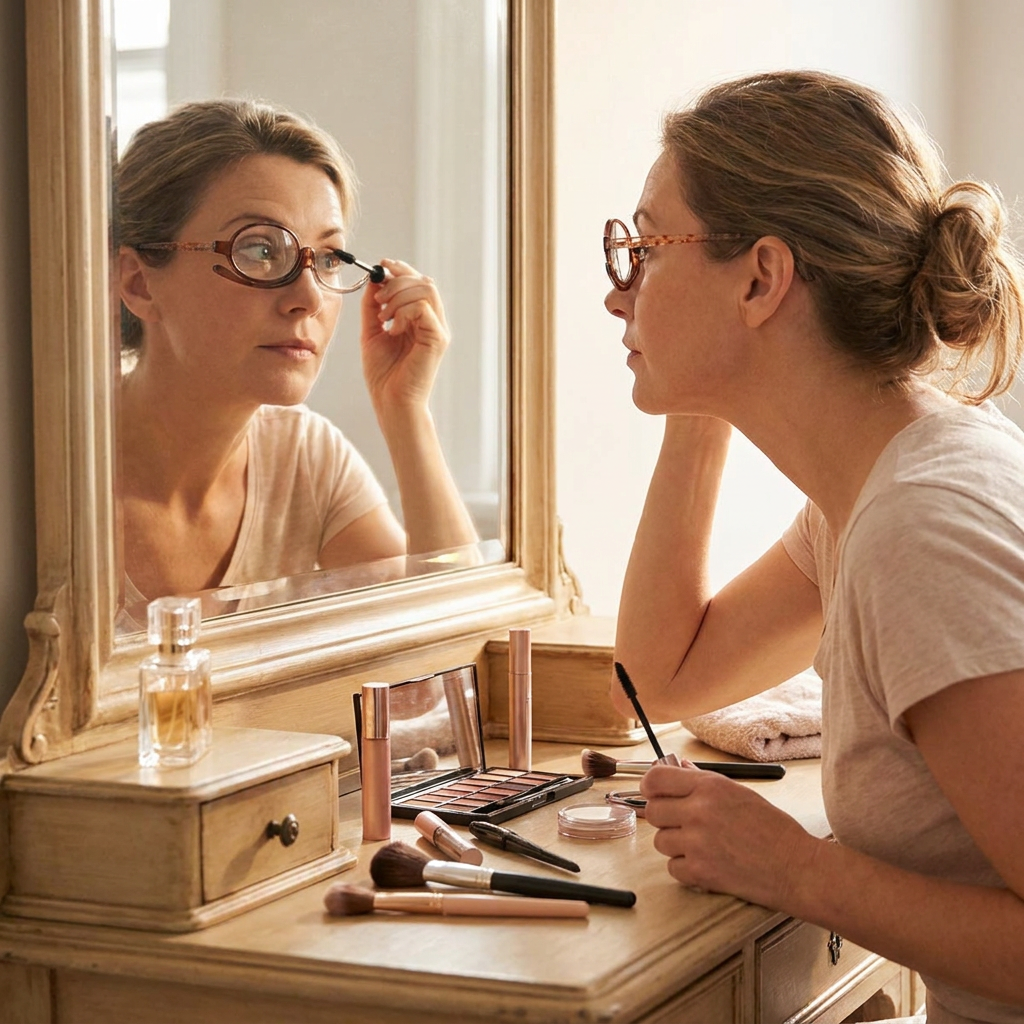 Make-Up brille med styrke - model 1 (Assortereder farver)