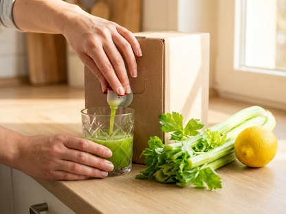 Økologisk bladselleri saft med citron Bag-in-Box 3 l - Altisundhed.dk