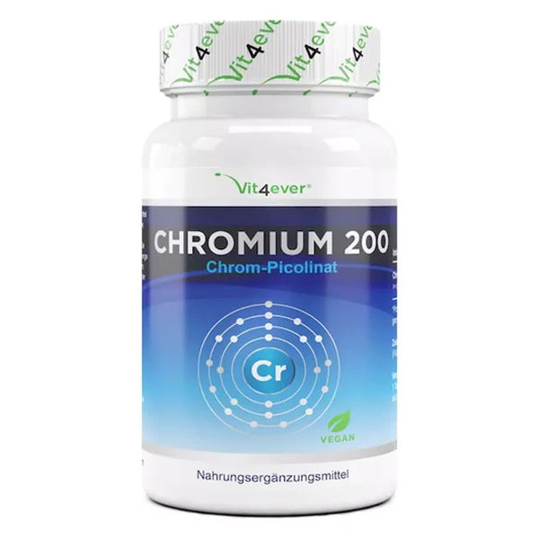 Krom (chrom), Chromium, 200 MCG - 365 tabletter