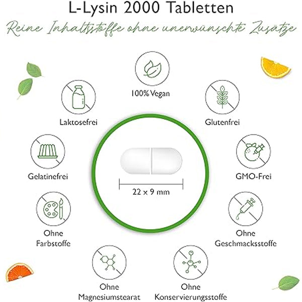 L-Lysin 2000 - 365 tabletter - 1000 mg