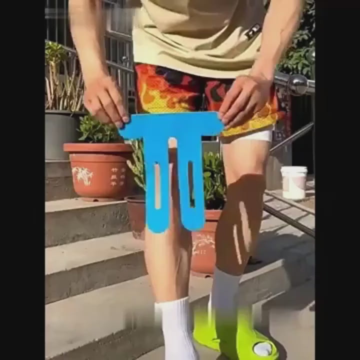 Forudskåret sportstape-Se video -(Sort)