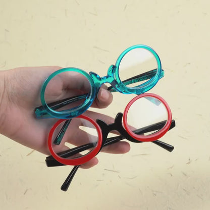 Makeupbrille med vippeglas – begge glas kan vippes ned