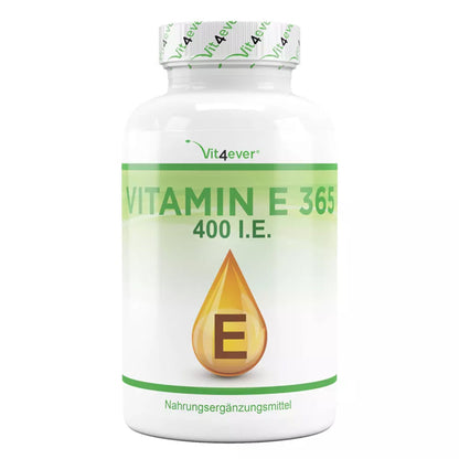 Vitamin E 400 I.E. - 365 Softgel Kapseln