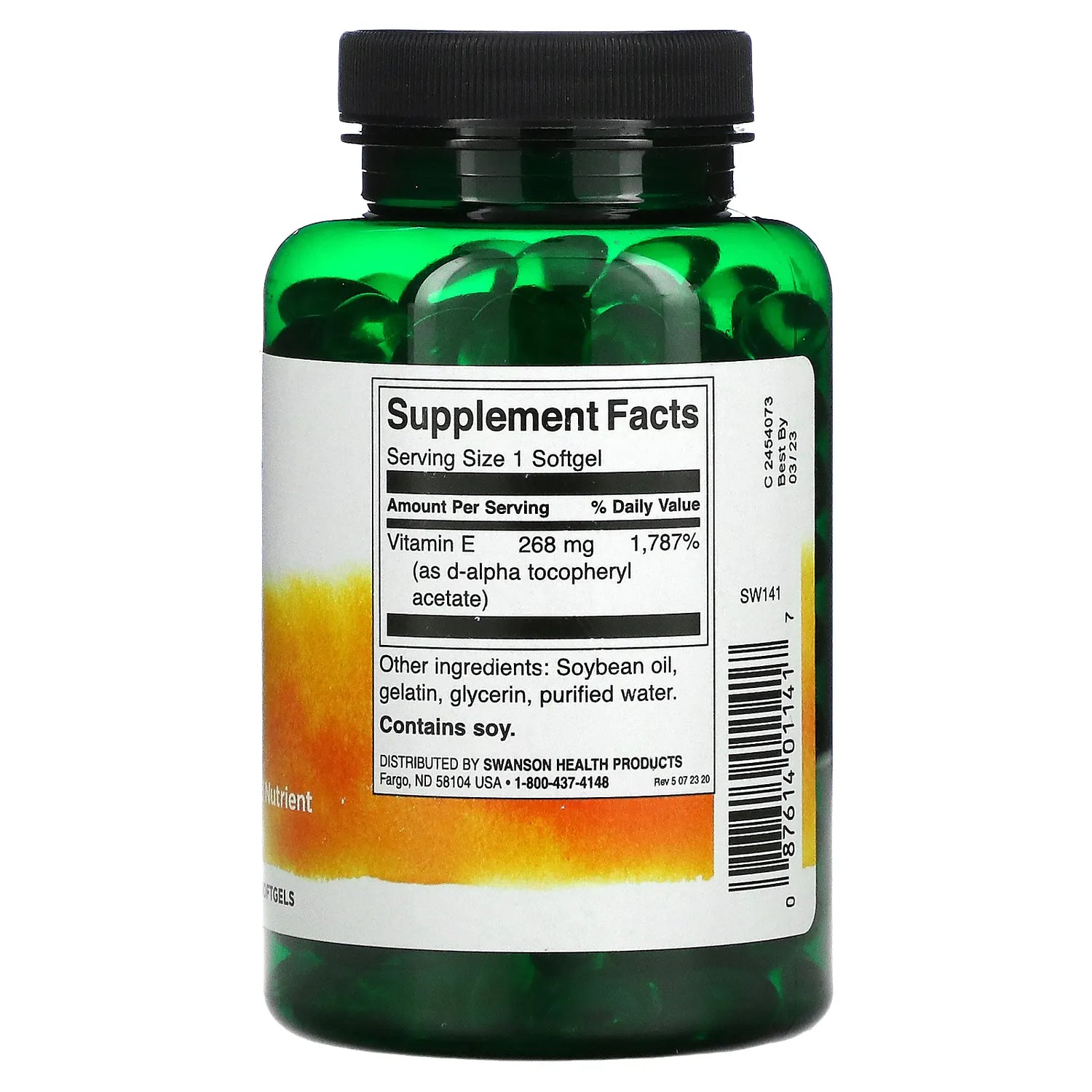 Vitamin E - Natural 400 iu 250 softgels ( AS-D- ALPHA TOCOPHERYL ACETATE )