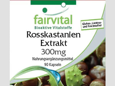 Hestakastanje, Kastanje ekstrakt (Horse chestnut) 300 mg - 90 kapsler