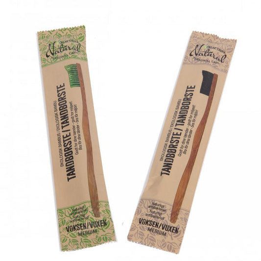 Bambus Tandbørste til Voksen, Medium børster