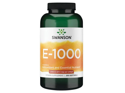 Natural Vitamin E 1000iu 250 softgels ( AS-D- ALPHA TOCOPHERYL ACETATE )