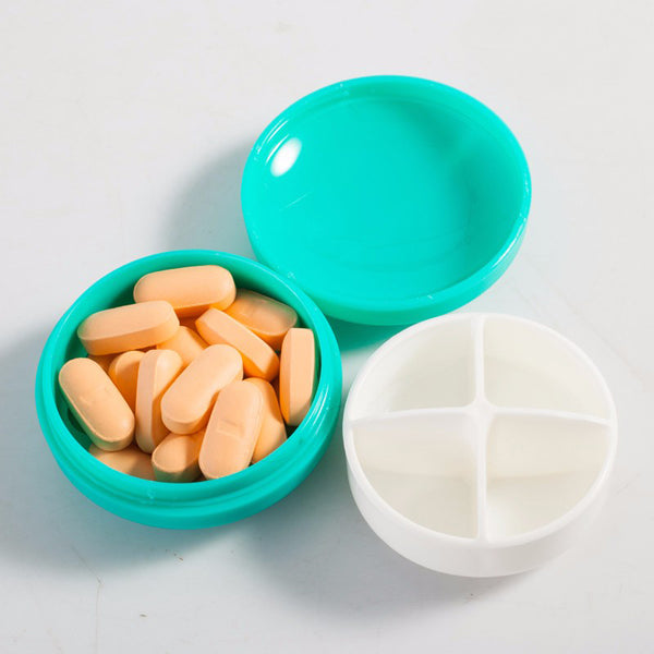 Vandtæt pilleæske med 4 rum