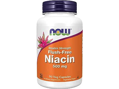 Now Foods, Niacin Flush Free 500 mg, 90 veganske kapsler