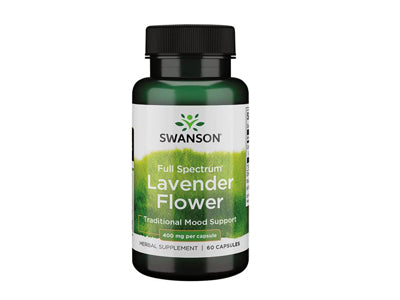 Swanson Full Spectrum Lavender Flower 400 mg 60 Capsules