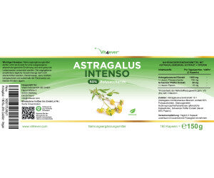 Astragalus - Høj dosis med 1400 mg rent ekstrakt - 180 kapsler
